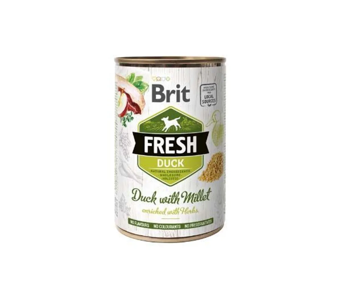 KOERAKONSERV BRIT FRESH KANA/HIRSS 0,4KG