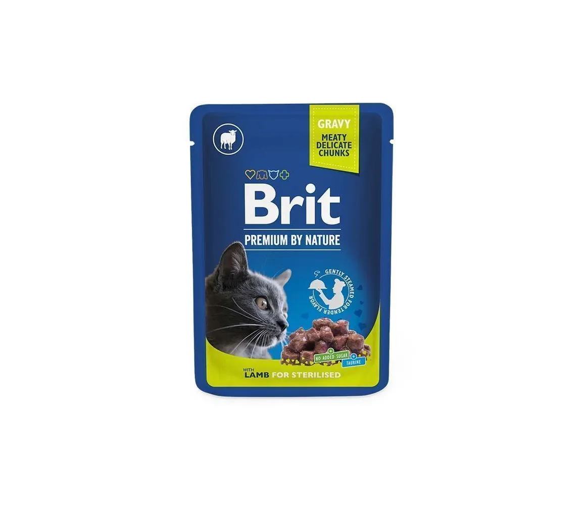 KASSIEINE BRIT PREMIUM BY NATURE STERILISEERITUD KASSILE LAMMAS 100G