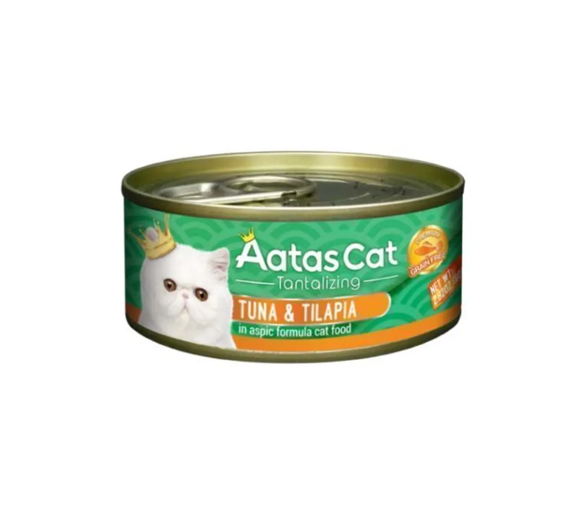 KASSIKONSERV AATAS CAT TUUNIKALA/TILAAPIA 80G