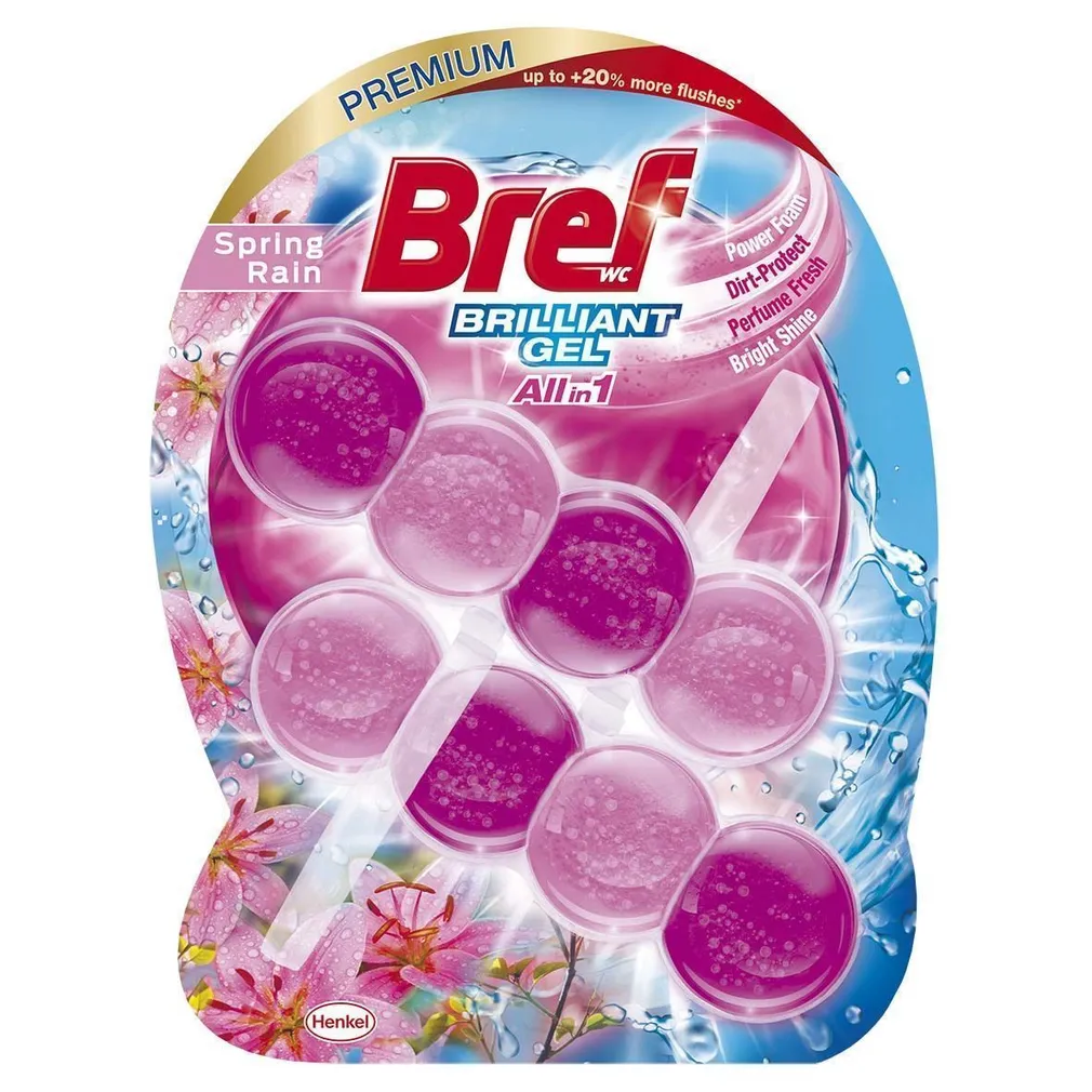 WC VÄRSKENDAJA BREF BRILLIANT GEL SPRING RAIN 2X42G