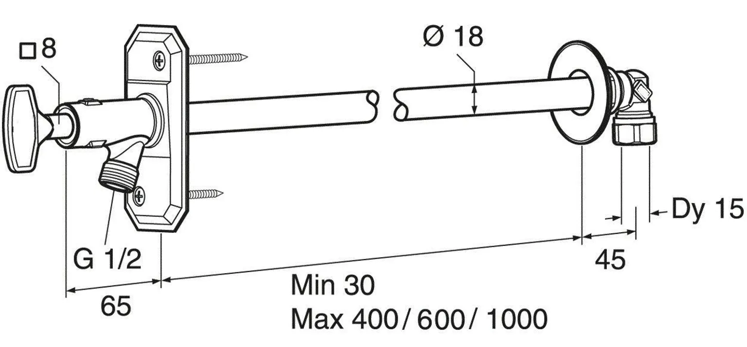 KASTMISKRAAN NORDLINE KÜLMUMISKINDEL 600MM