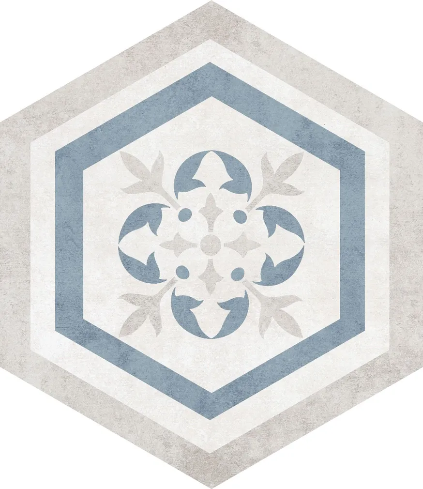 PÕRANDA-JA SEINAPLAAT ATRIUM HEX ALPHA MIX AZUL 25,8X29CM