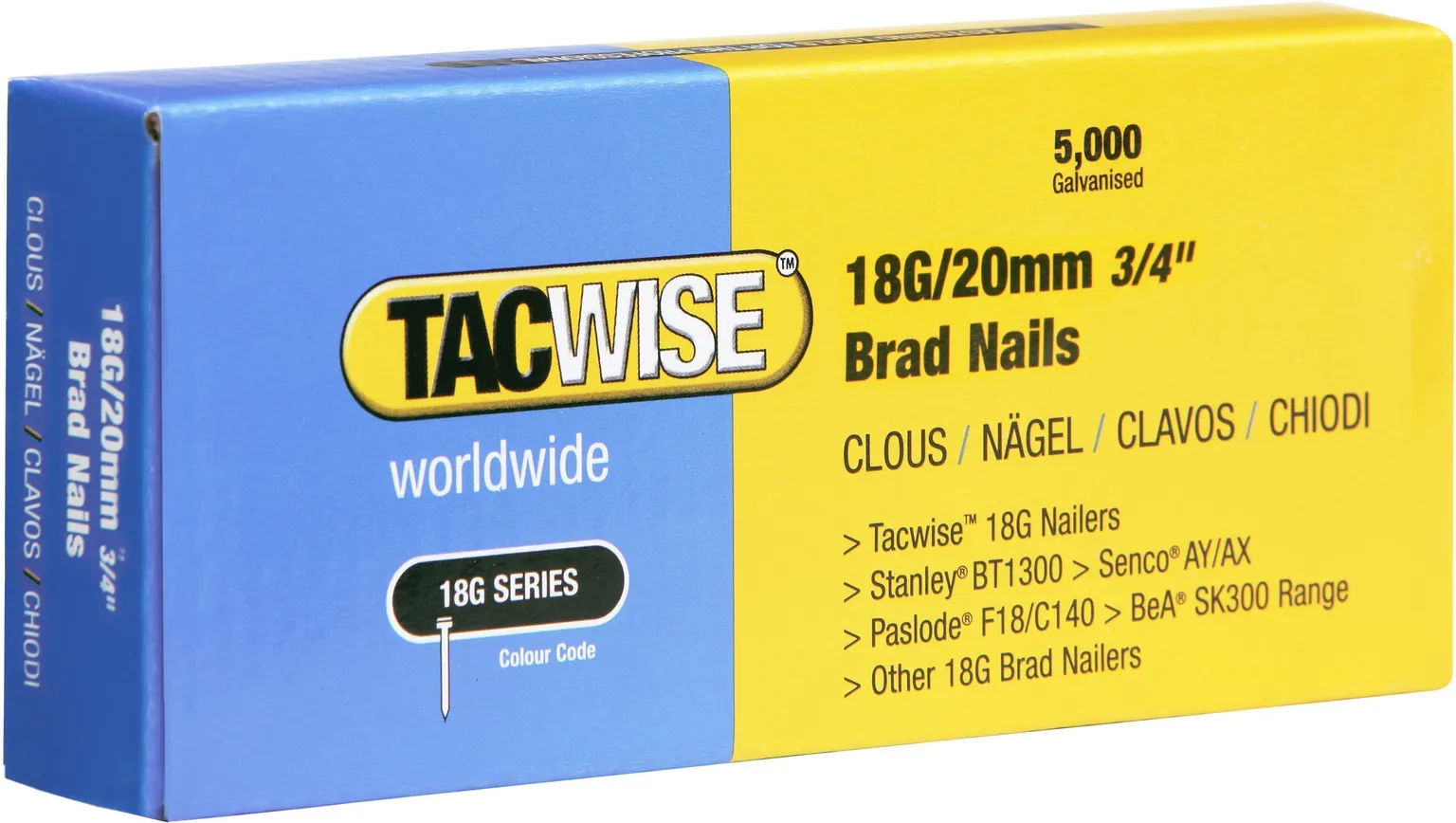 LIISTUNAEL TACKWISE 18G/20MM 5000TK