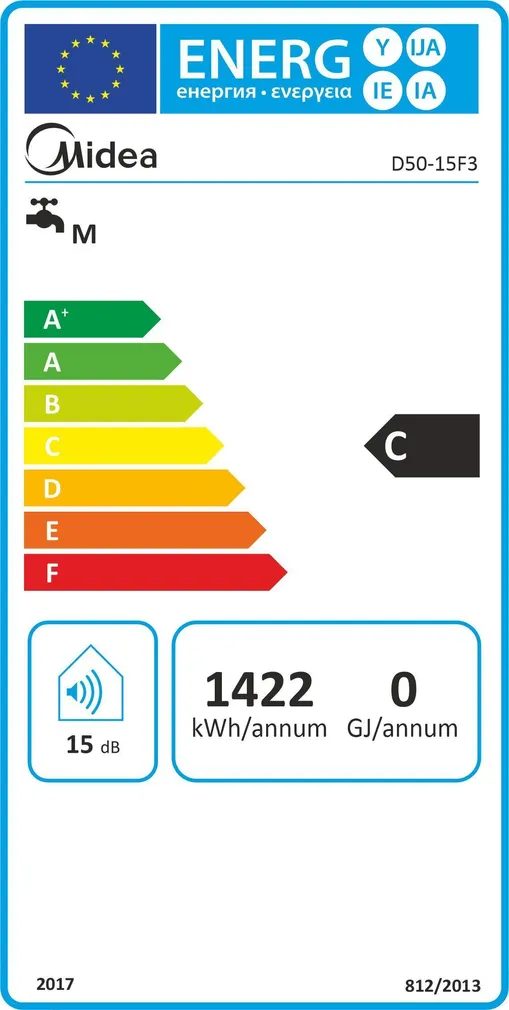 BOILER MIDEA AQUA 50L VERTIKAALNE 1500W