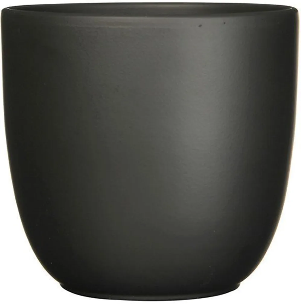 ÜMBRISPOTT MICA TUSCA MATT MUST 14X14,5CM