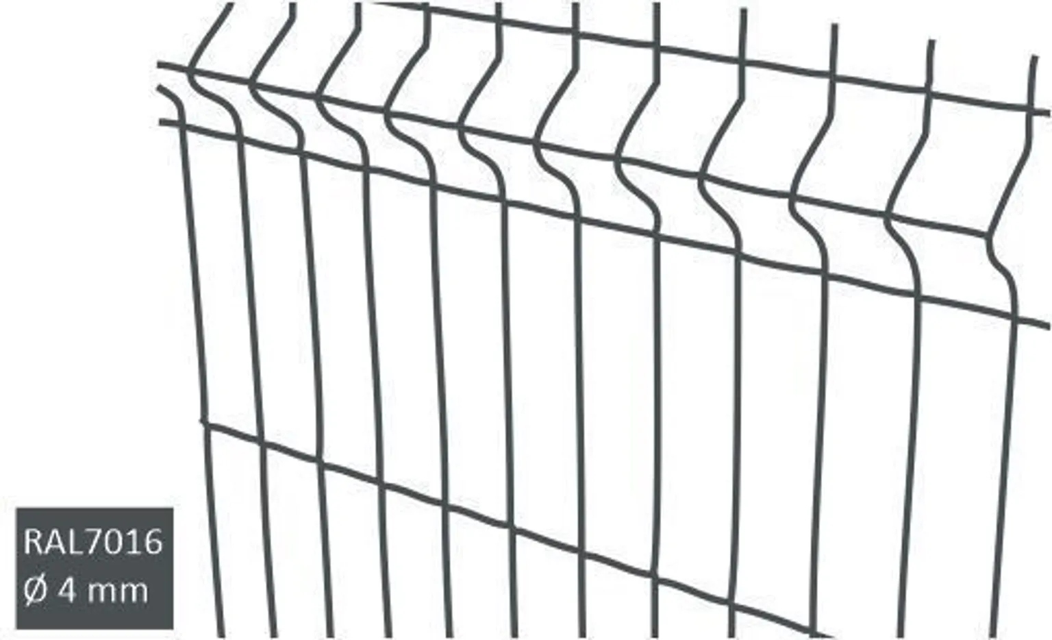 AIA KEEVISPANEEL 3D 50X200/4MM 1,53X2,5M RAL7016