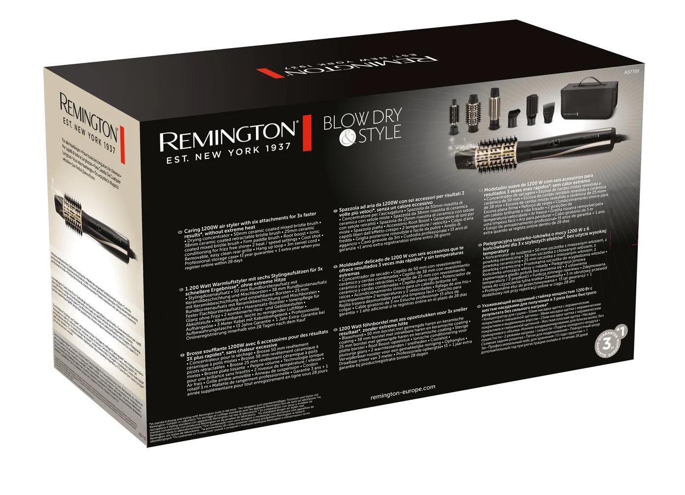 FÖÖN-KOOLUTAJA REMINGTON AS7580 BLOW DRY & STYLE 1000W