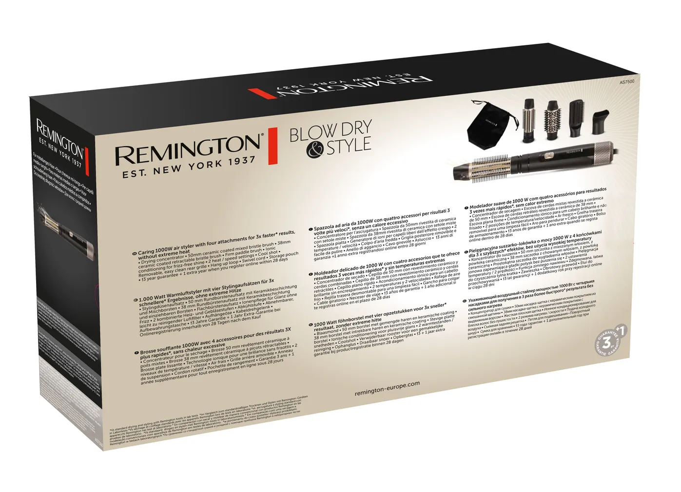 FÖÖN-KOOLUTAJA REMINGTON AS7500 BLOW DRY & STYLE 1000W