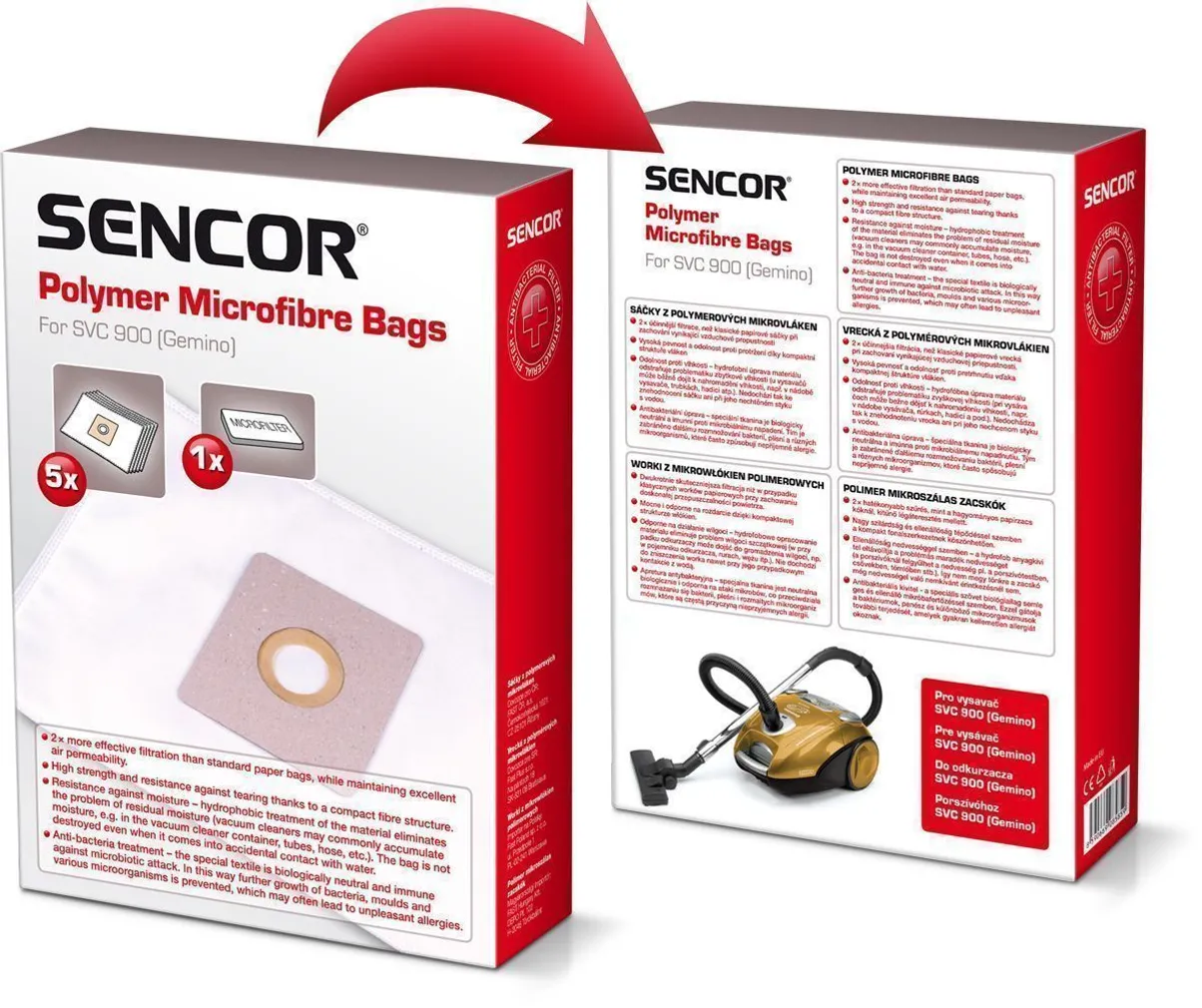 TOLMUKOTID SENCOR SVC 900 5TK/PAKK