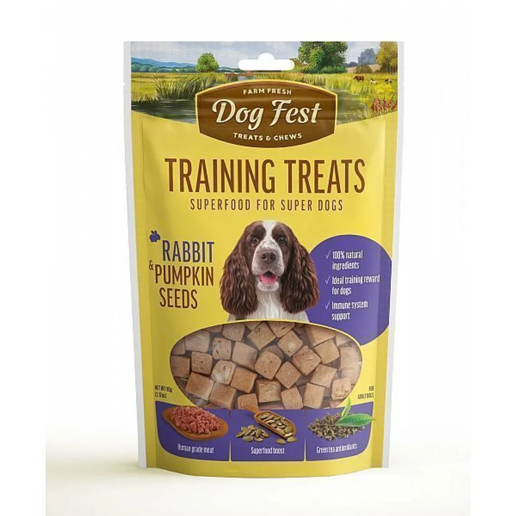TREENINGMAIUSED DOGFEST JÄNESELIHAST KOERTELE 10X90G