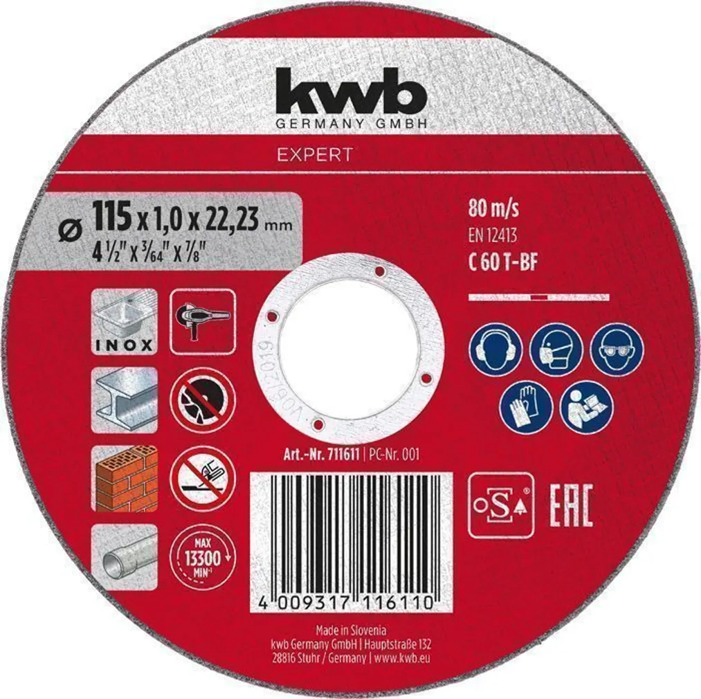 LÕIKEKETAS KWB, UNIVERSAALNE 115 × 1,0