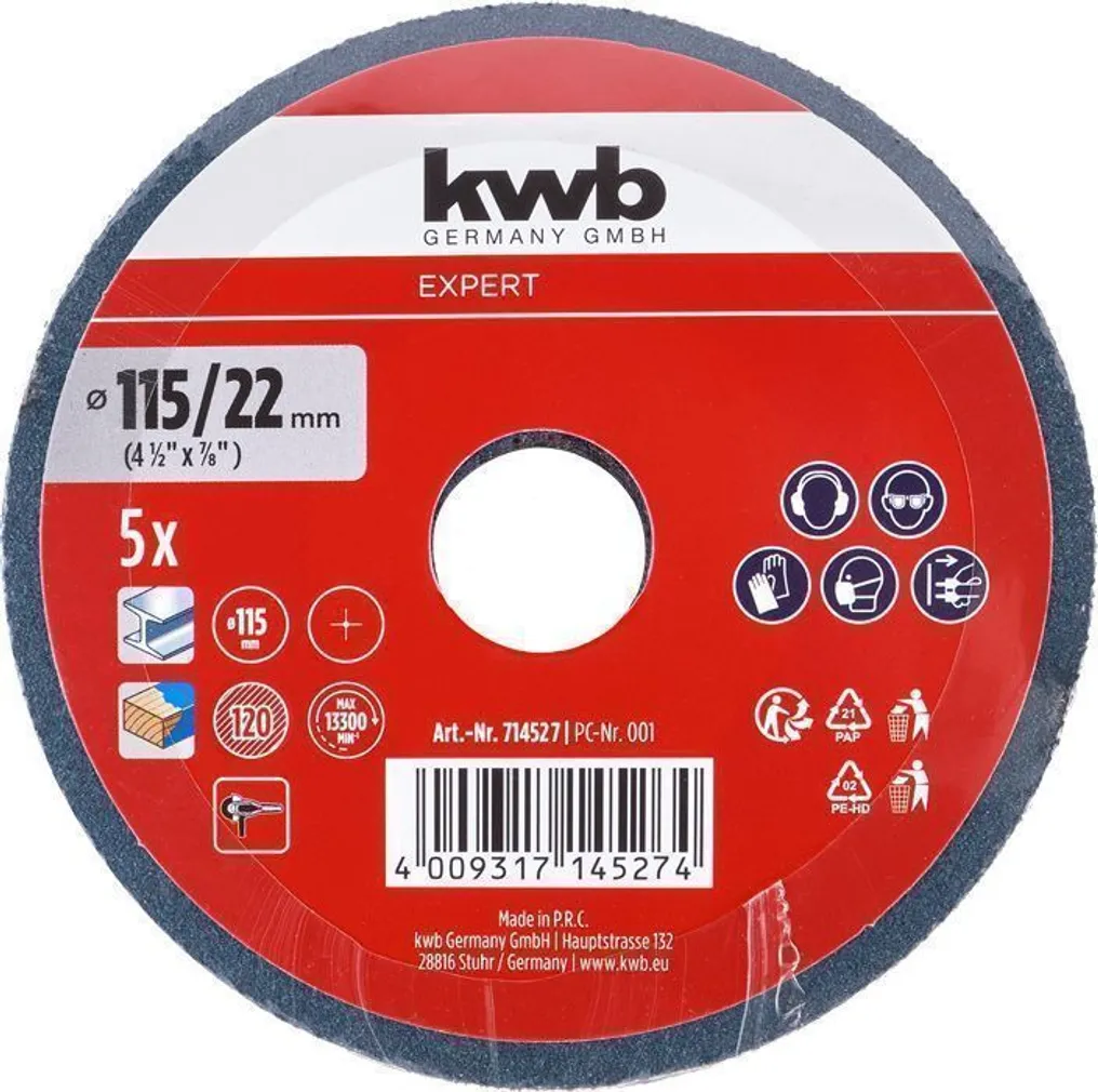 KIUDKETAS KWB, TSIRKOON 115MM G120 5TK