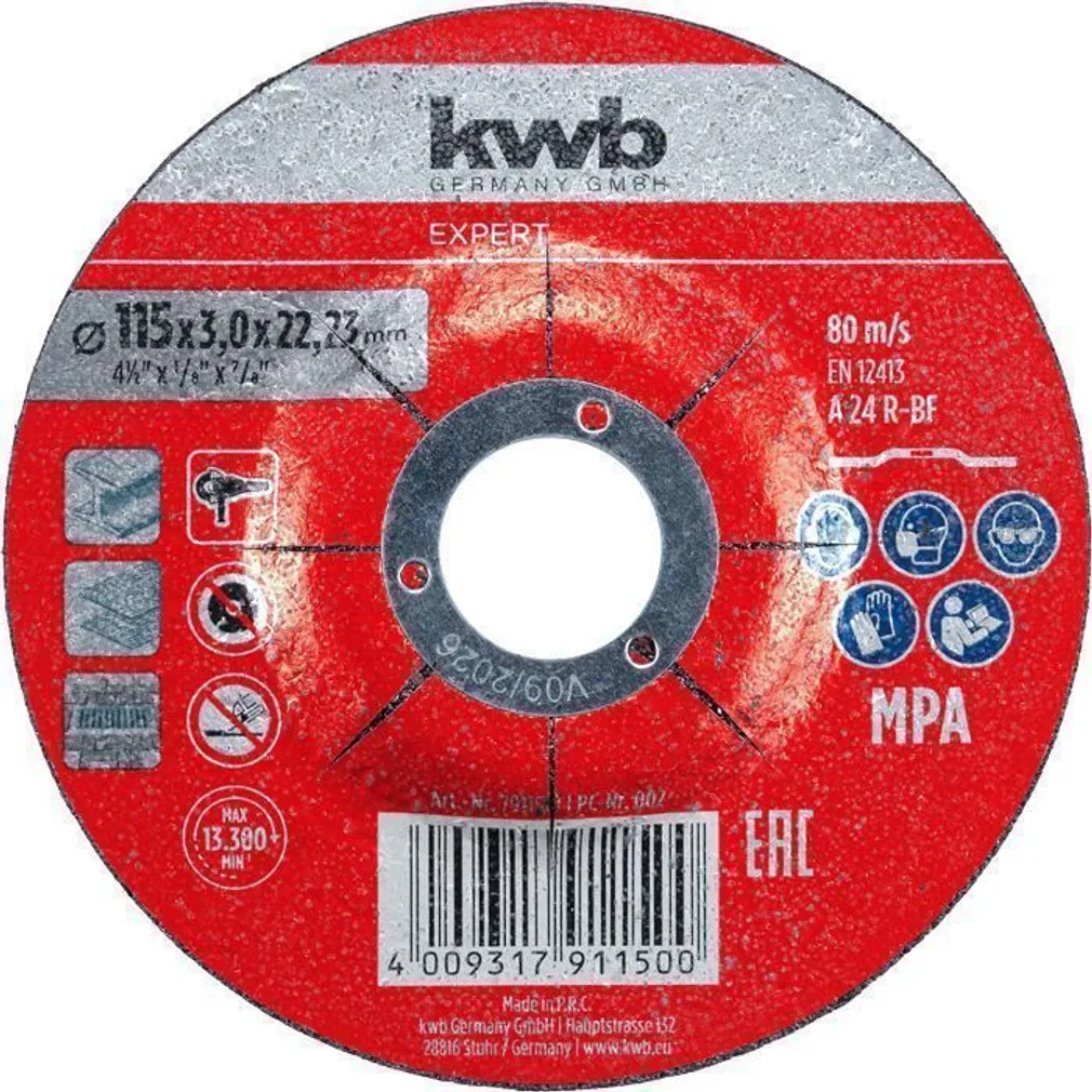 LÕIKEKETAS KWB, METALL 115X3X22MM