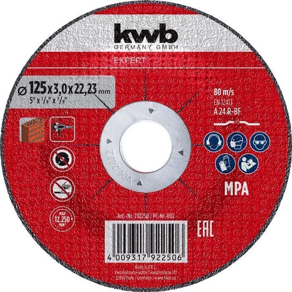 LÕIKEKETAS KWB, KIVI 125X3X22MM