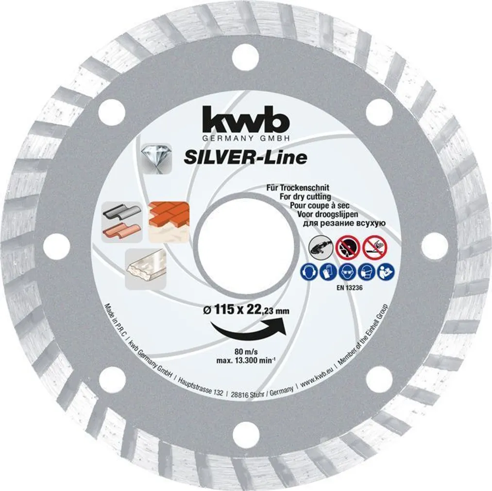 TEEMANTLÕIKEKETAS KWB, TURBO 125MM