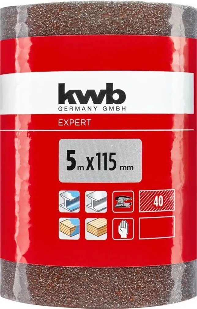 LIIVAPABER KWB 115MM ALUMIINIUMOKSIID P40 5M RULLIS