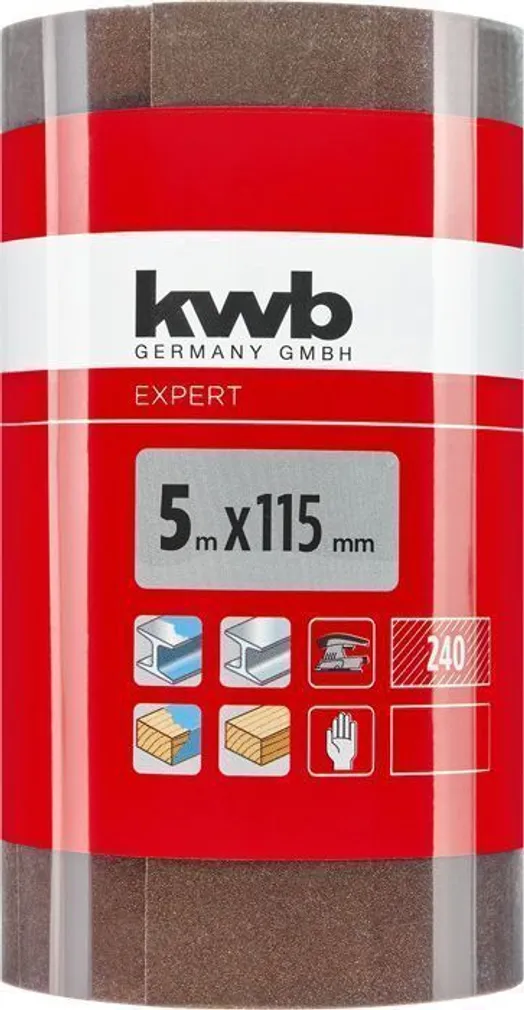 LIIVAPABER KWB 115MM ALUMIINIUMOKSIID P240 5M RULLIS