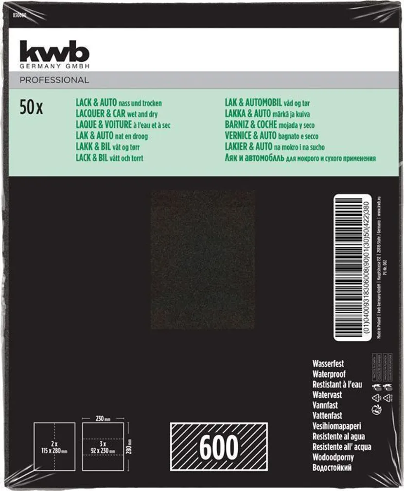 LIIVAPABER KWB, VEEKINDLAD P600