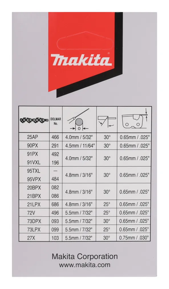 SAEKETT MAKITA 38CM/15", 0,325", 1,3MM, 64H