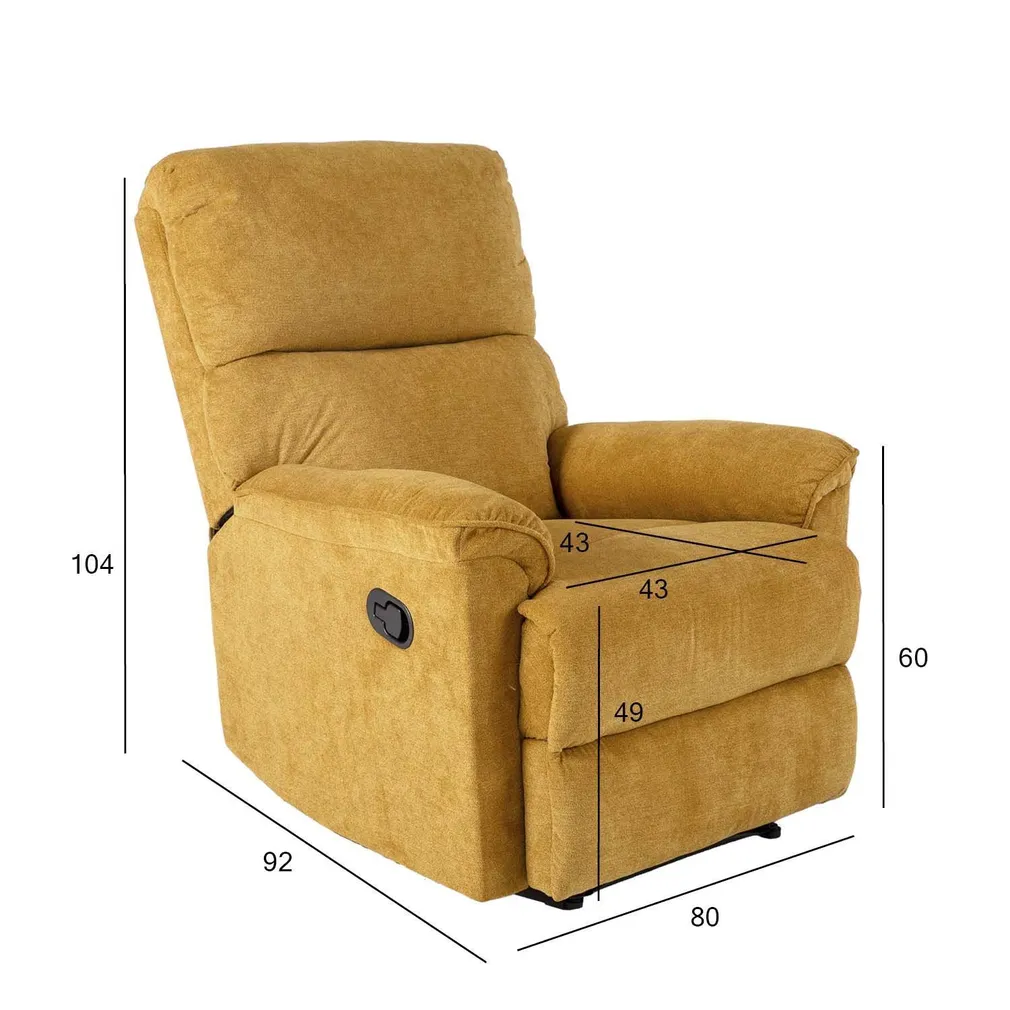 TUGITOOL GUSTAV MANUAALNE RECLINER KOLLANE
