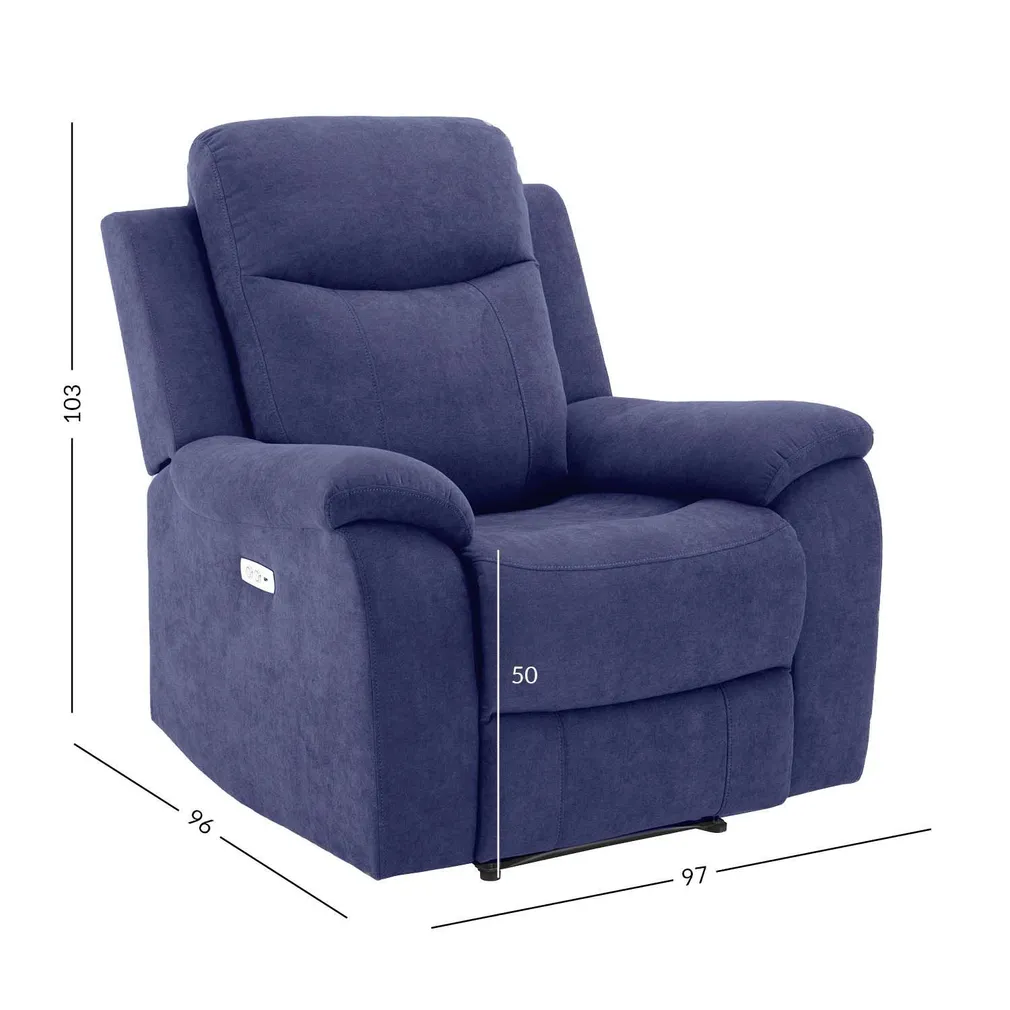 TUGITOOL MILO ELEKTRILINE RECLINER SININE