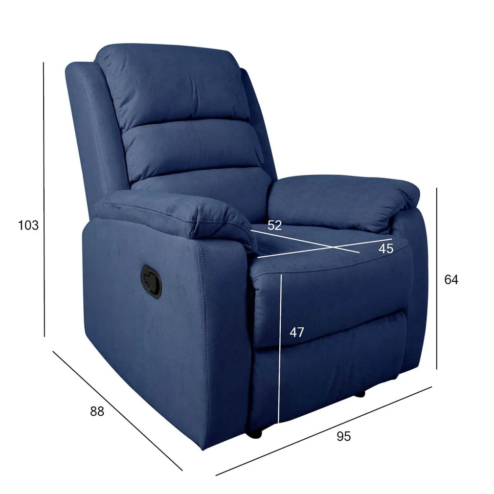 TUGITOOL MANUEL MANUAALNE RECLINER TUMESININE