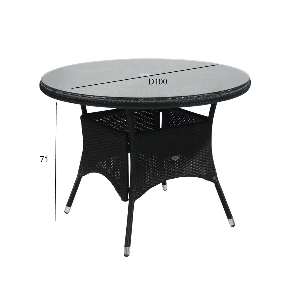 LAUD WICKER D100XH71CM MUST