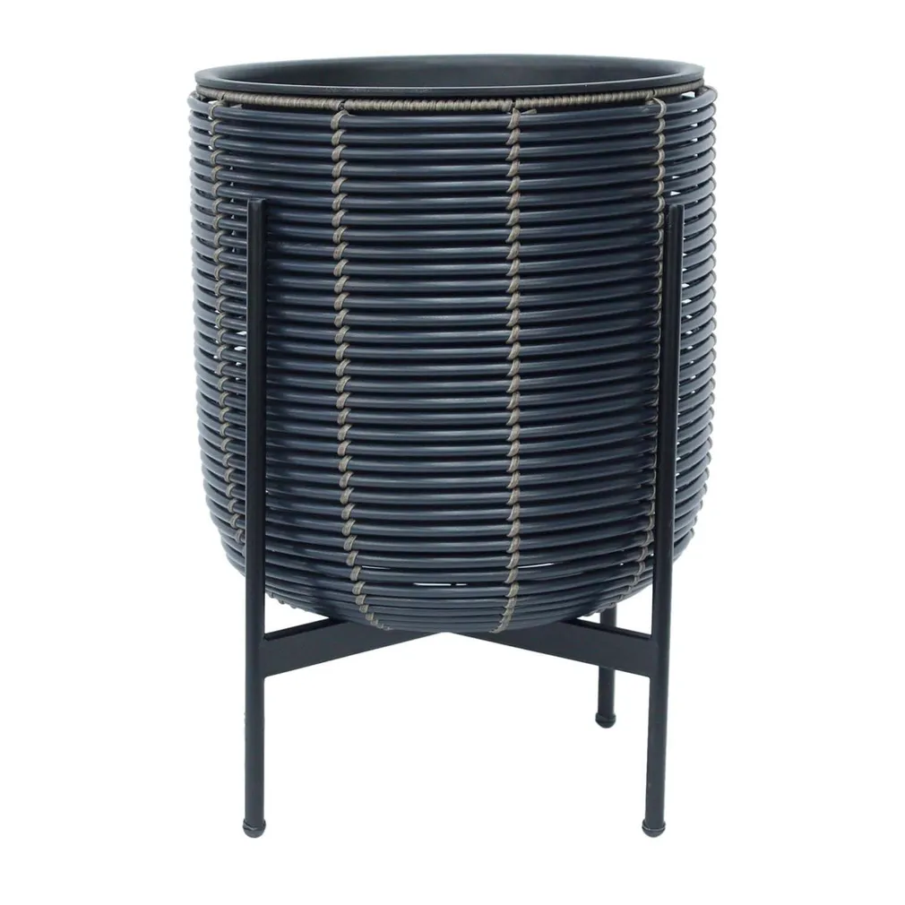 LILLEPOTT WICKER ALUSEGA 38X38XH49CM MUST/PRUUN