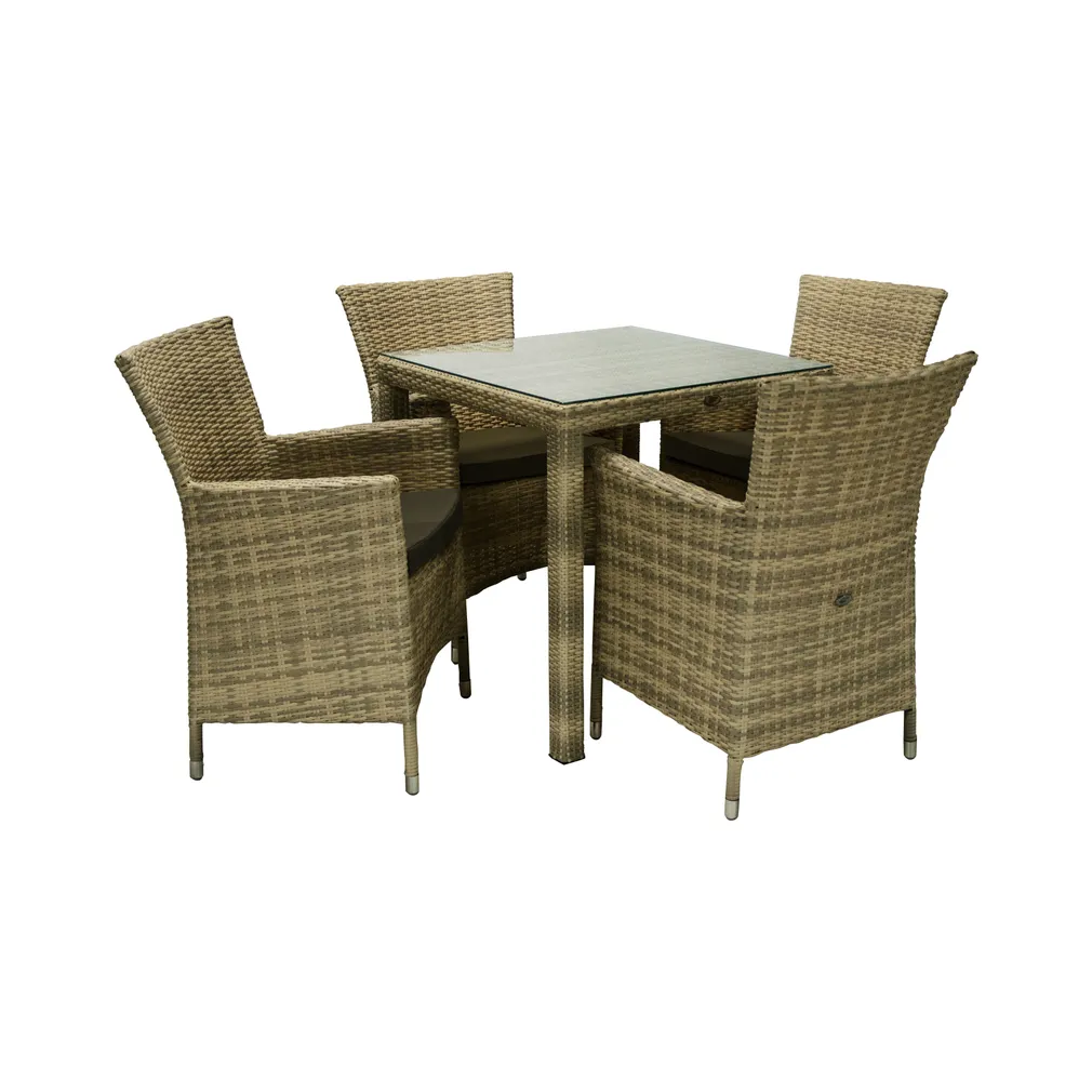 AIAMÖÖBLIKOMPLEKT WICKER, LAUD JA 4 TOOLI