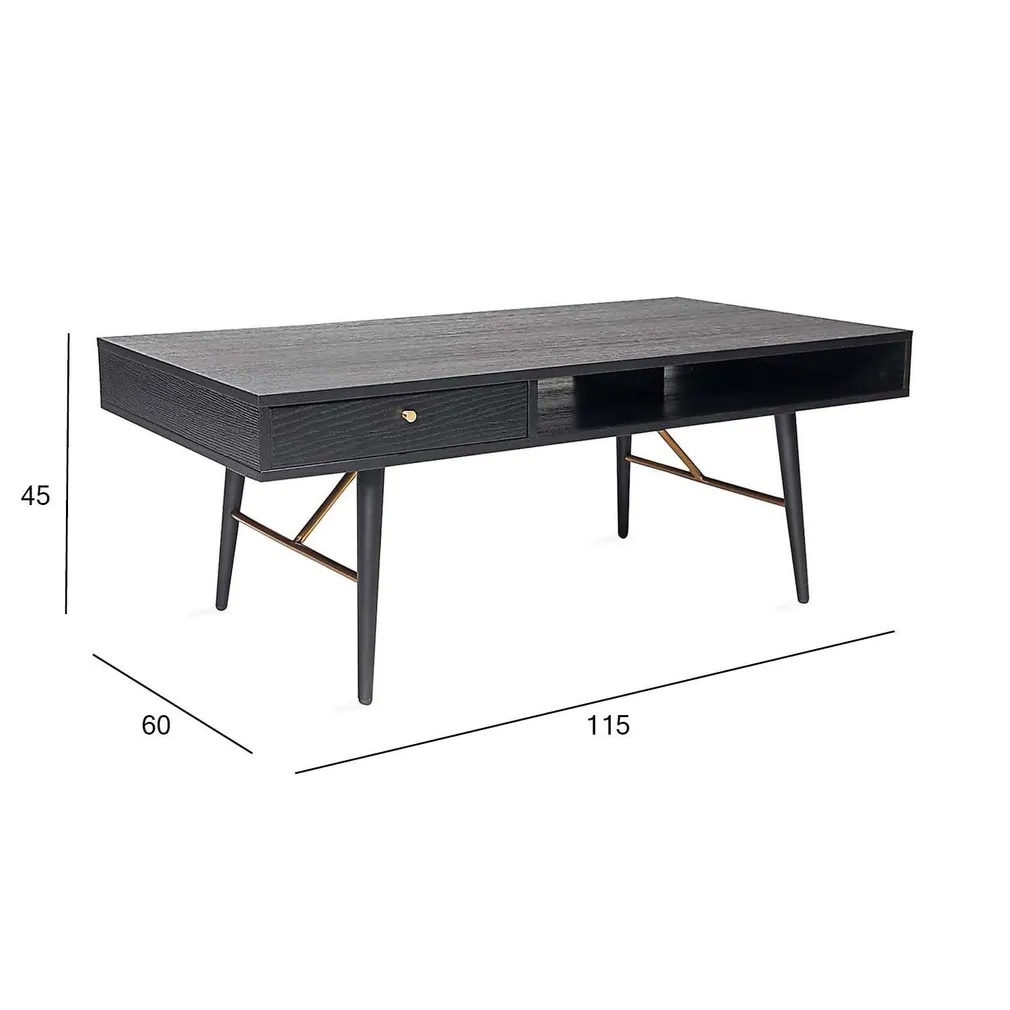 DIIVANILAUD LUXEMBOURG 115X60XH45CM MUST