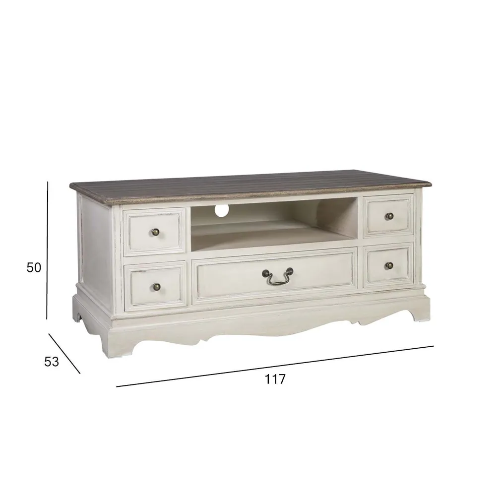 TV-LAUD SAMIRA NEW 117X53XH50CM ANTIIKVALGE