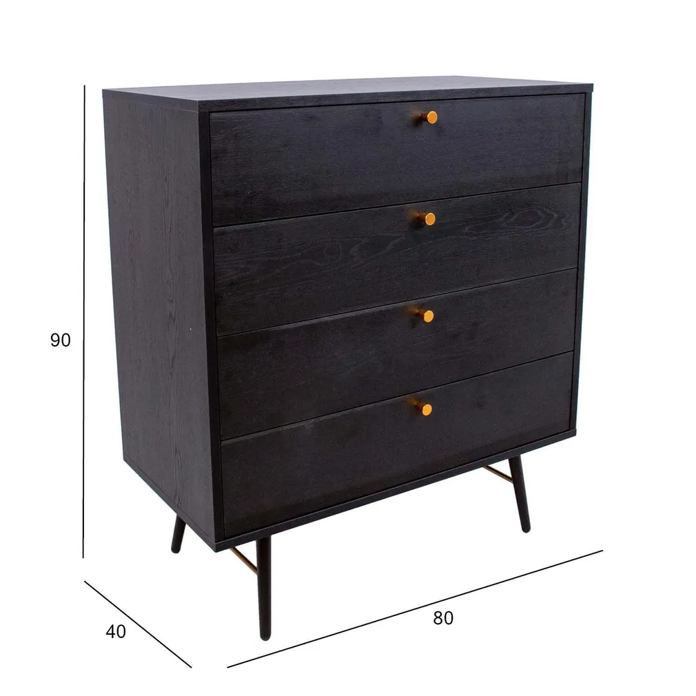 KUMMUT LUXEMBOURG 80X40XH90CM MUST