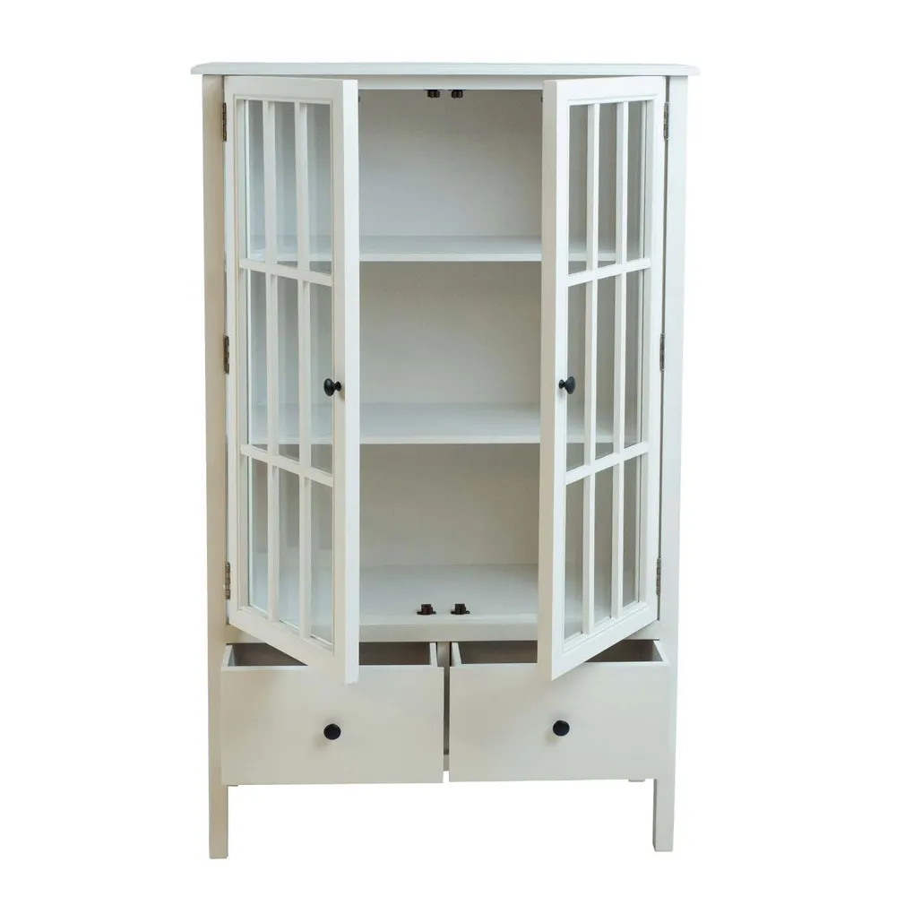 VITRIINKAPP DEVON 80.5X35XH136CM VALGE