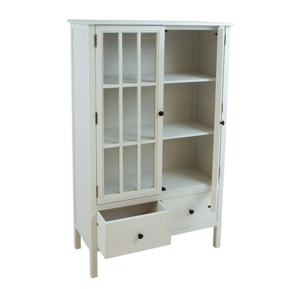 VITRIINKAPP DEVON 80.5X35XH136CM VALGE