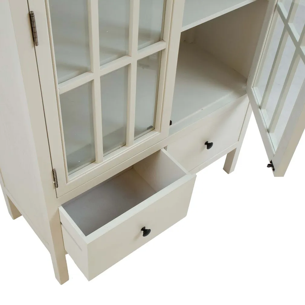 VITRIINKAPP DEVON 80.5X35XH136CM VALGE