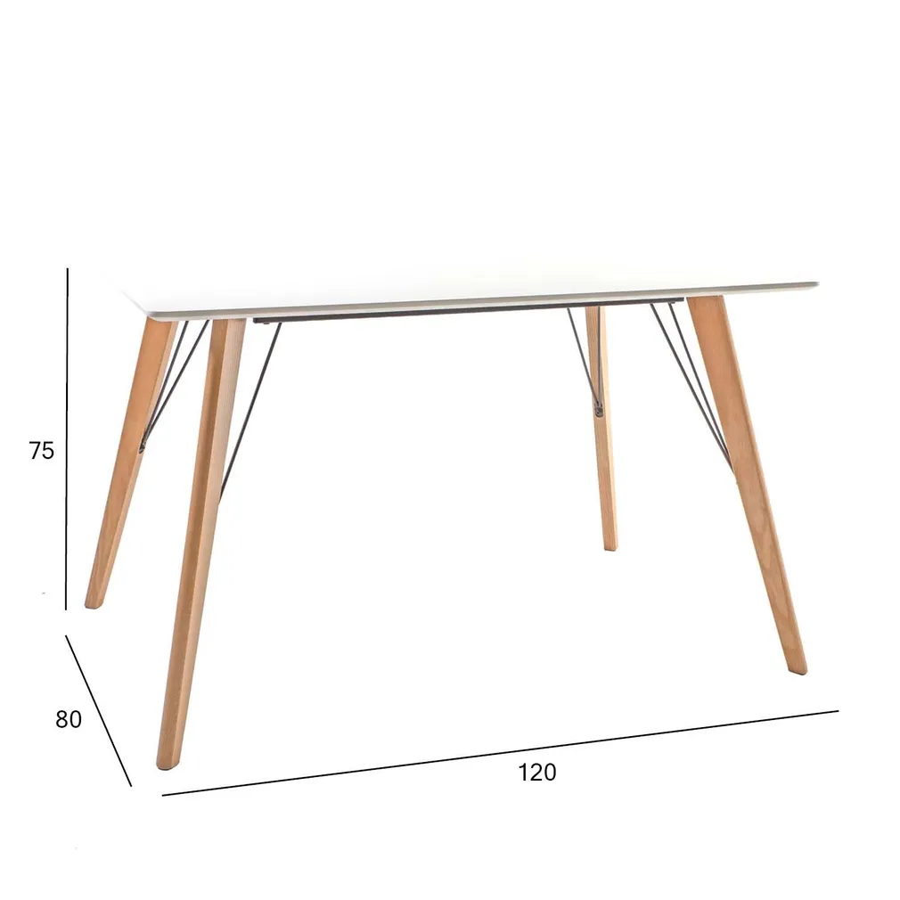 SÖÖGILAUD HELENA WHITE 120X80XH75CM VALGE