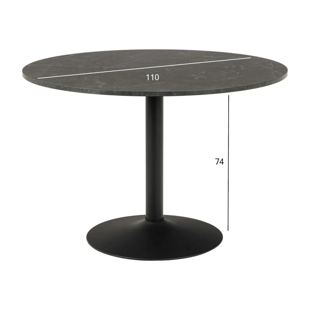 SÖÖGILAUD IBIZA D110XH74CM MUST MARMOR
