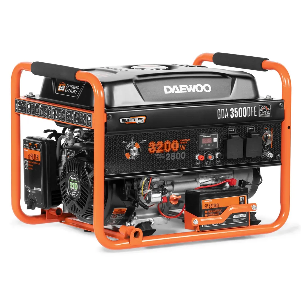 BENSIINIMOOTORIGA GENERAATOR DAEWOO GDA 3500DFE