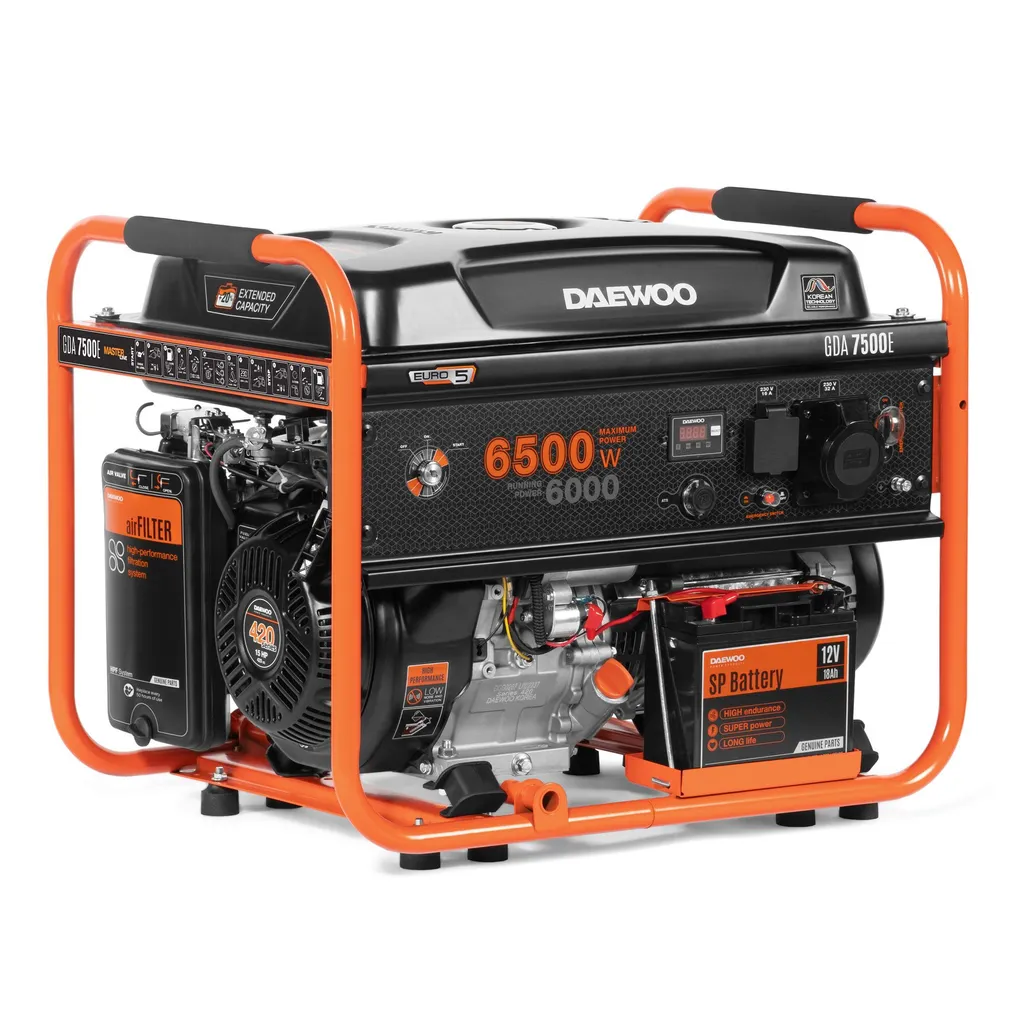 BENSIINIMOOTORIGA GENERAATOR DAEWOO GDA 7500E