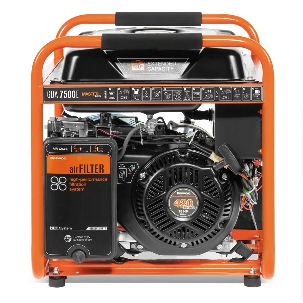 BENSIINIMOOTORIGA GENERAATOR DAEWOO GDA 7500E