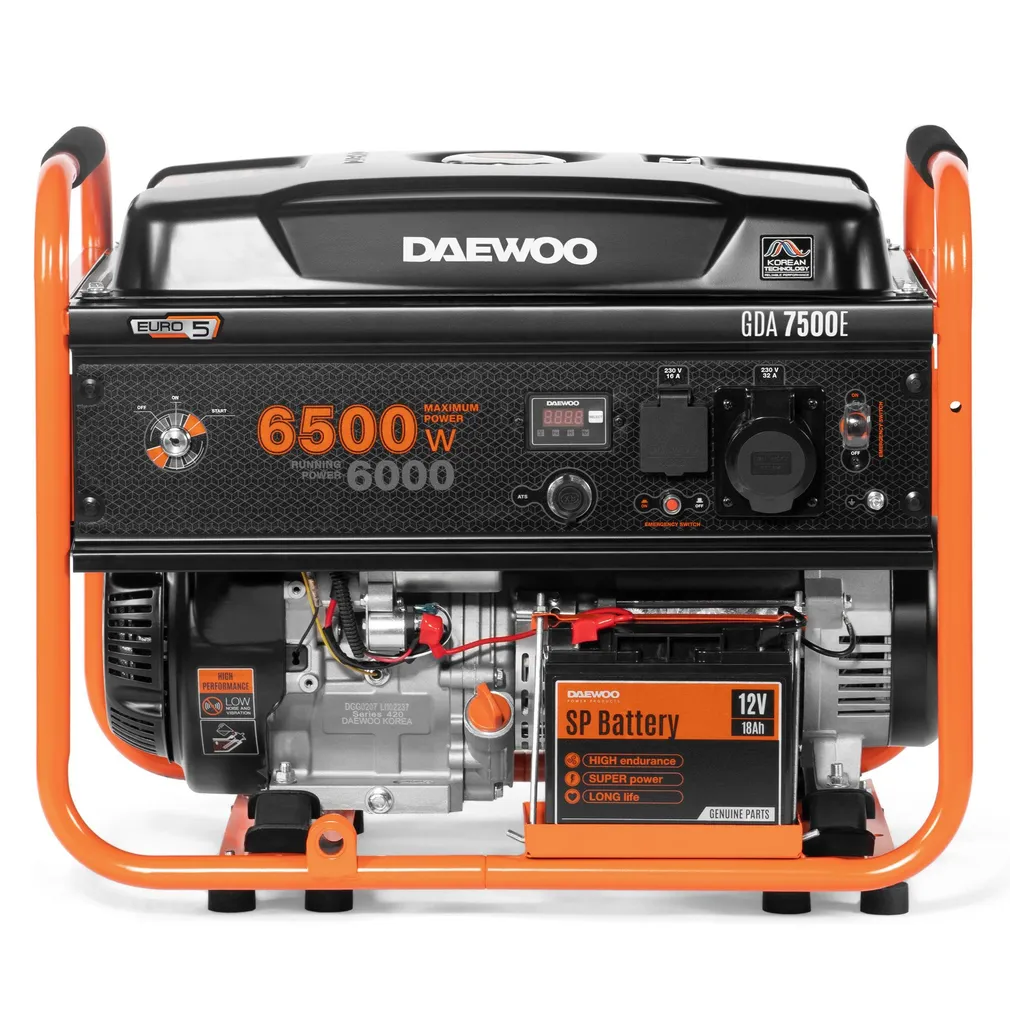 BENSIINIMOOTORIGA GENERAATOR DAEWOO GDA 7500E