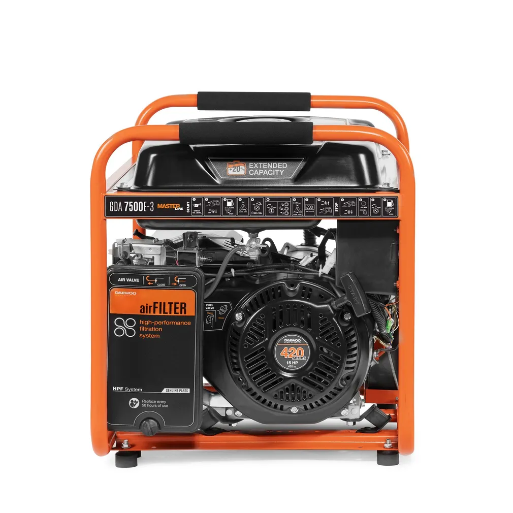BENSIINIMOOTORIGA GENERAATOR DAEWOO GDA 7500E-3