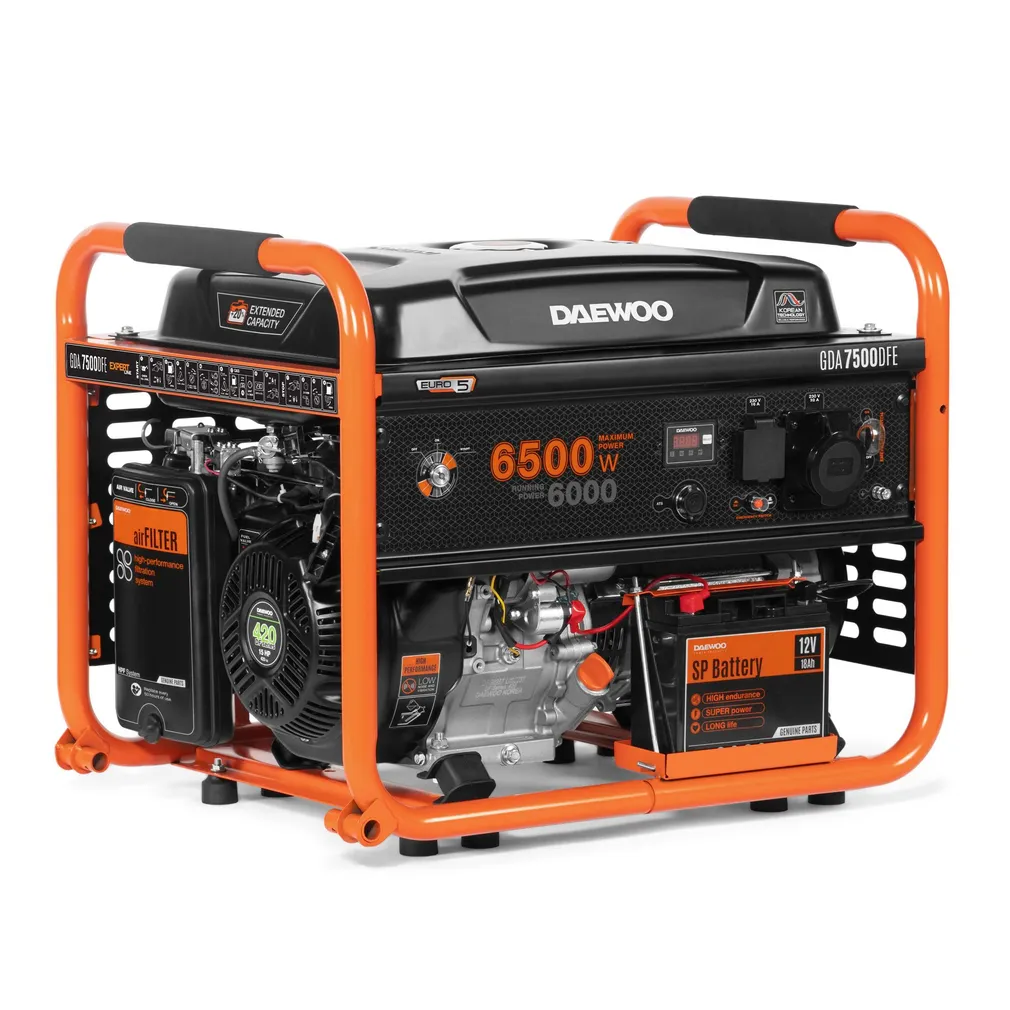 BENSIINIMOOTORIGA GENERAATOR DAEWOO GDA 7500DFE