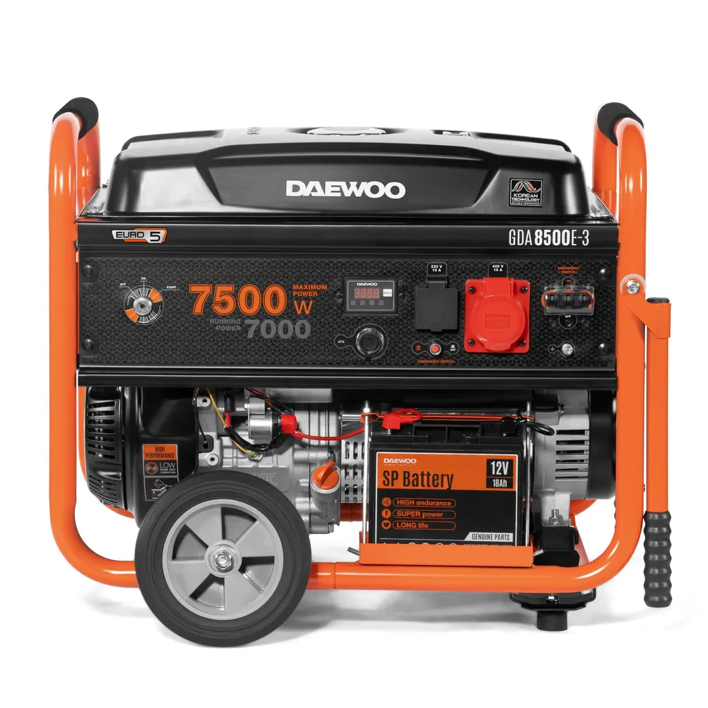 BENSIINIMOOTORIGA GENERAATOR DAEWOO GDA 8500E-3