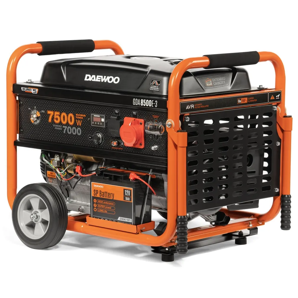 BENSIINIMOOTORIGA GENERAATOR DAEWOO GDA 8500E-3