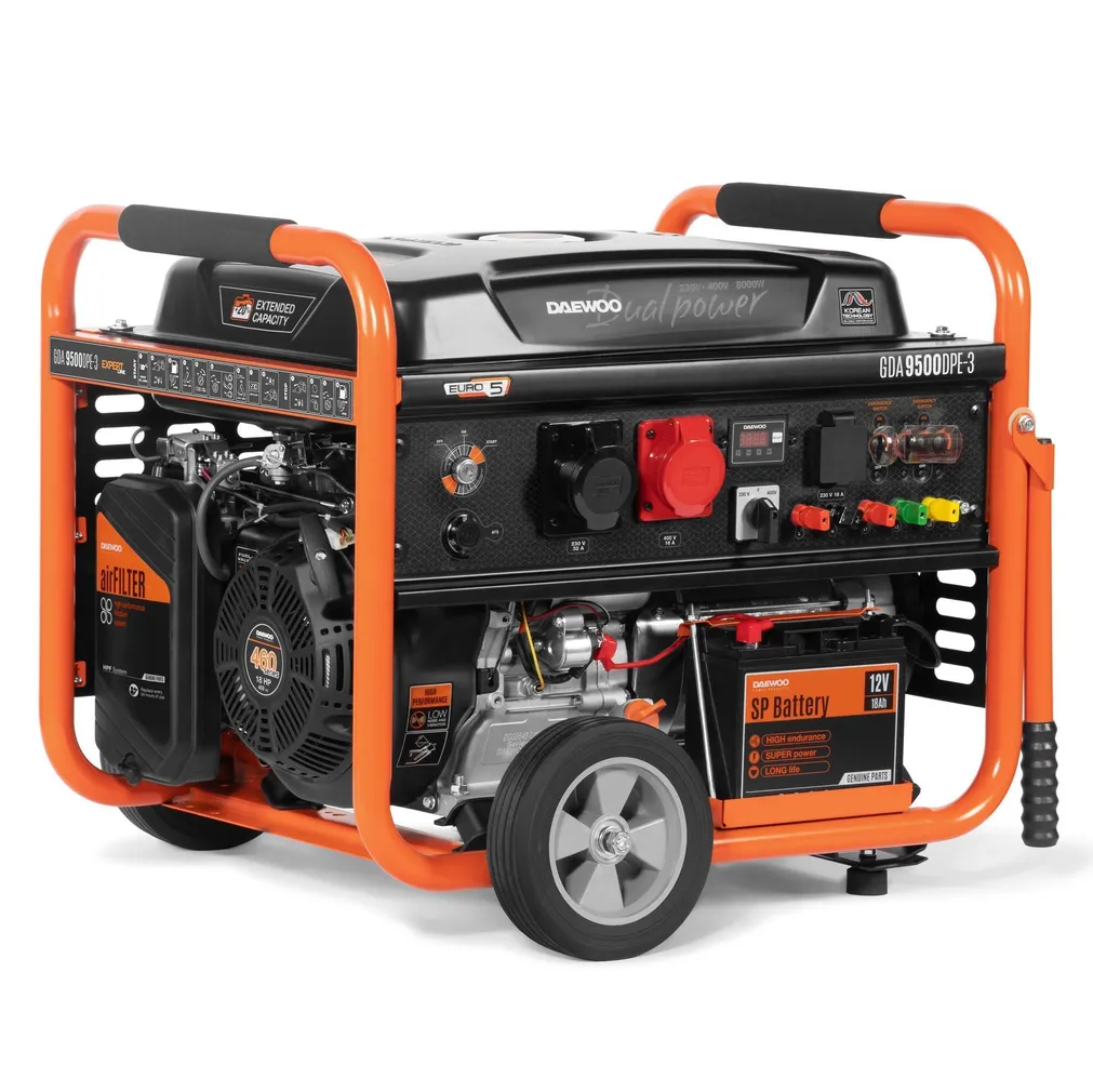 BENSIINIMOOTORIGA GENERAATOR DAEWOO GDA 9500DPE-3