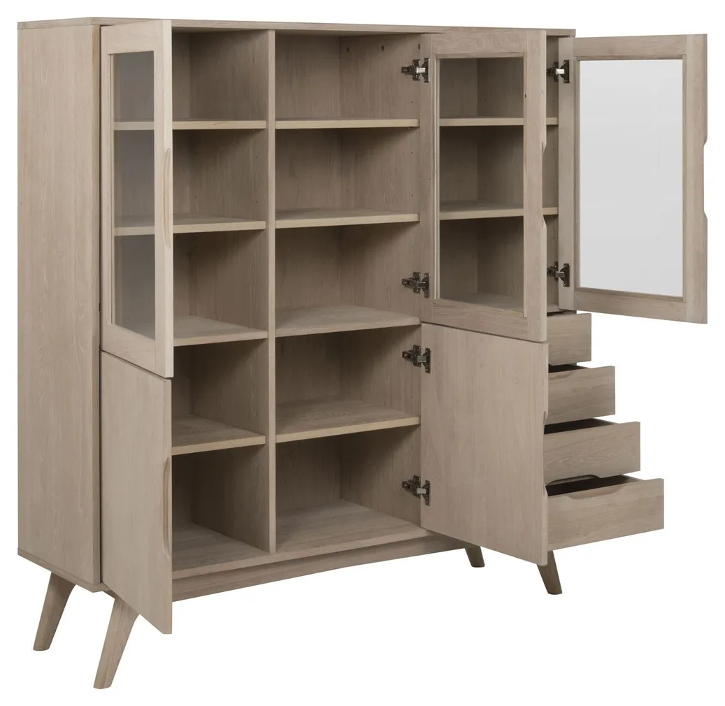 VITRIINKAPP MARTE 140X40XH148CM, VALGE