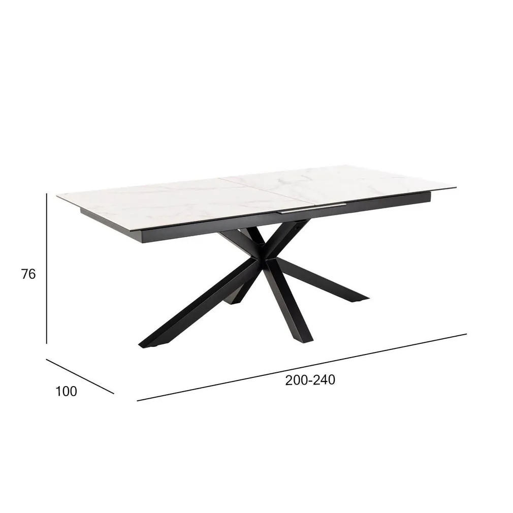 SÖÖGILAUD HEAVEN 200/240X100XH76CM, VALGE