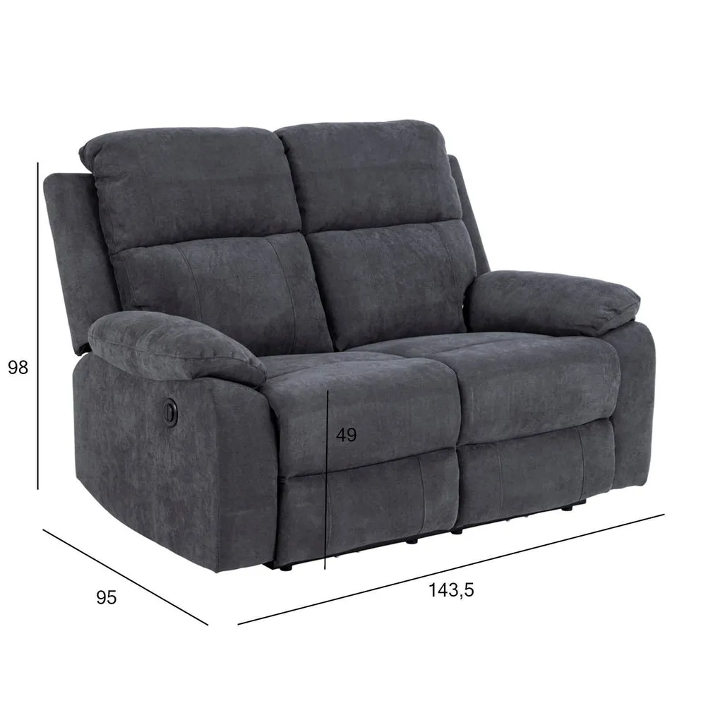 DIIVAN MORA 2-KOHALINE RECLINER, TUMEHALL