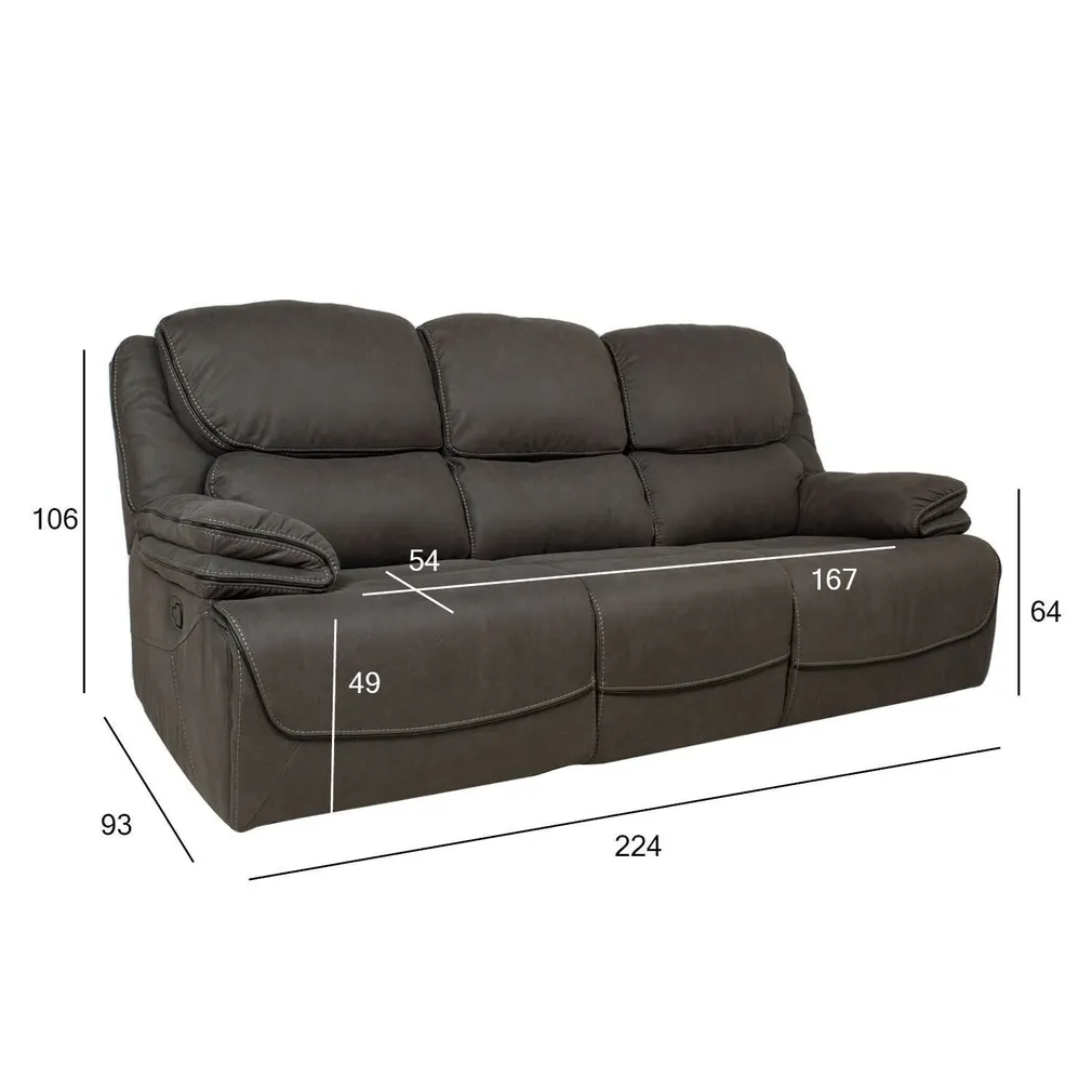 DIIVAN GORDY 3-KOHALINE MANUAALNE RECLINER